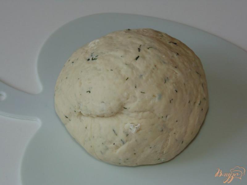 Фото приготовление рецепта: Хлеб белый с укропом в духовке шаг №3