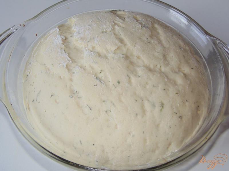 Фото приготовление рецепта: Хлеб белый с укропом в духовке шаг №6