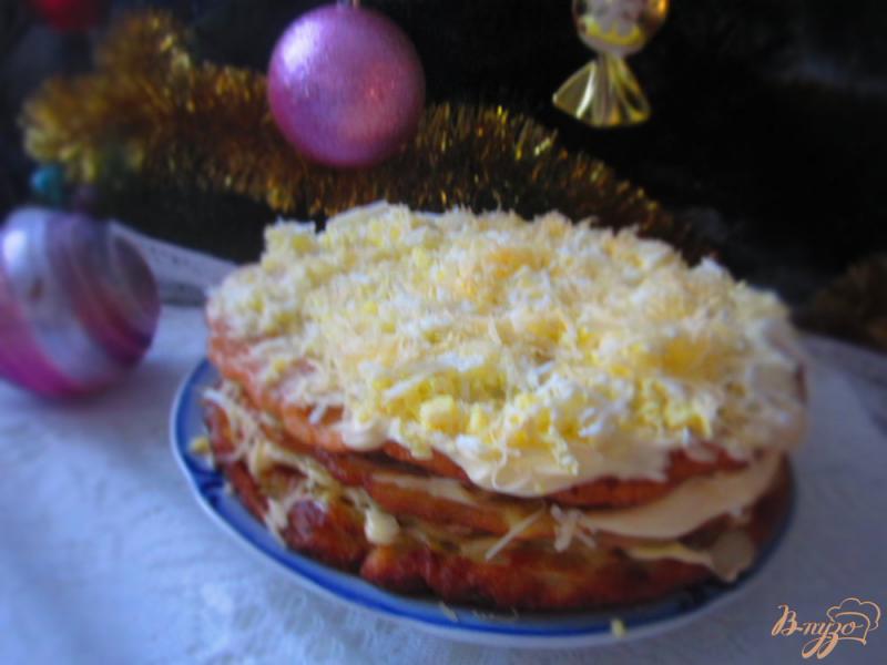 Фото приготовление рецепта: Кабачковый торт из замороженных кабачков шаг №9