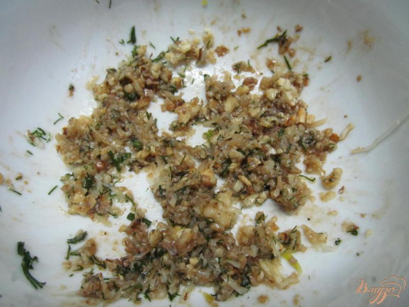 Фото приготовление рецепта: Закуска на лепешке с грибами шаг №9