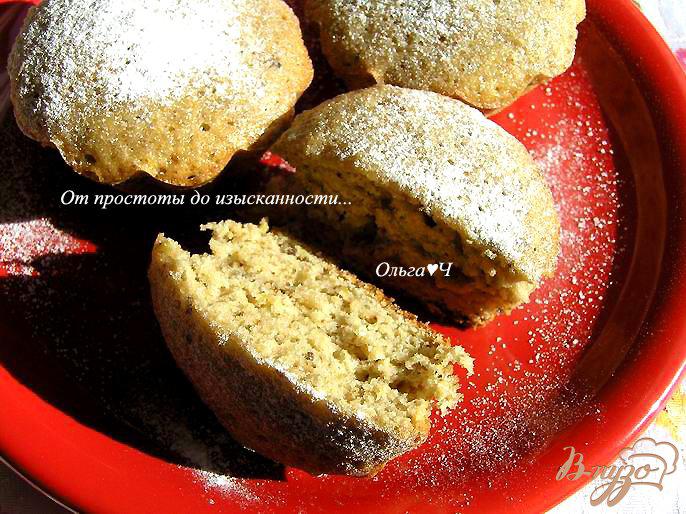 Фото приготовление рецепта: Апельсиновые кексы с грецкими орехами шаг №9