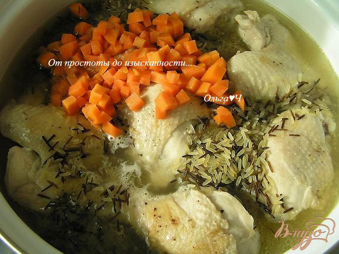 Фото приготовление рецепта: Курица с двумя видами риса и мятой шаг №3