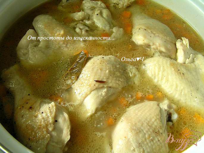 Фото приготовление рецепта: Курица с двумя видами риса и мятой шаг №4