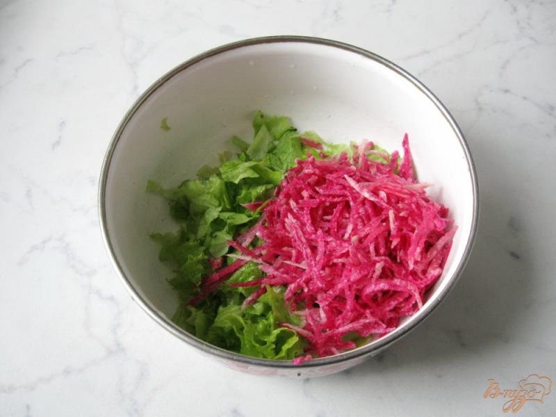 Фото приготовление рецепта: Салат из  редьки с помидорами и огурцами шаг №2