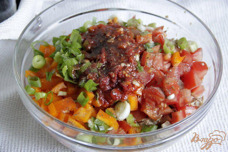 Фото приготовление рецепта: Салат из фасоли и овощей с о.Мальорка шаг №6