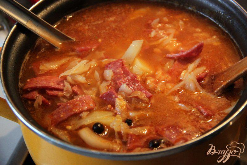Фото приготовление рецепта: Суп с капустой по-старочешски шаг №7