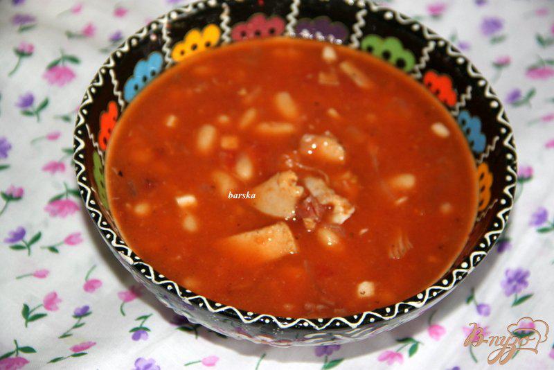Фото приготовление рецепта: Быстрый томатный суп с белой фасолью шаг №5