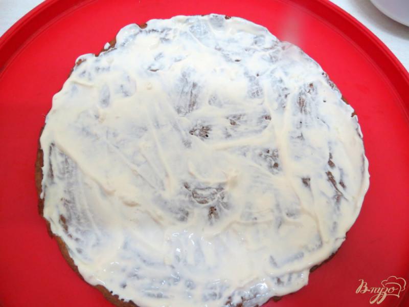 Фото приготовление рецепта: Печёночно - грибной торт шаг №10