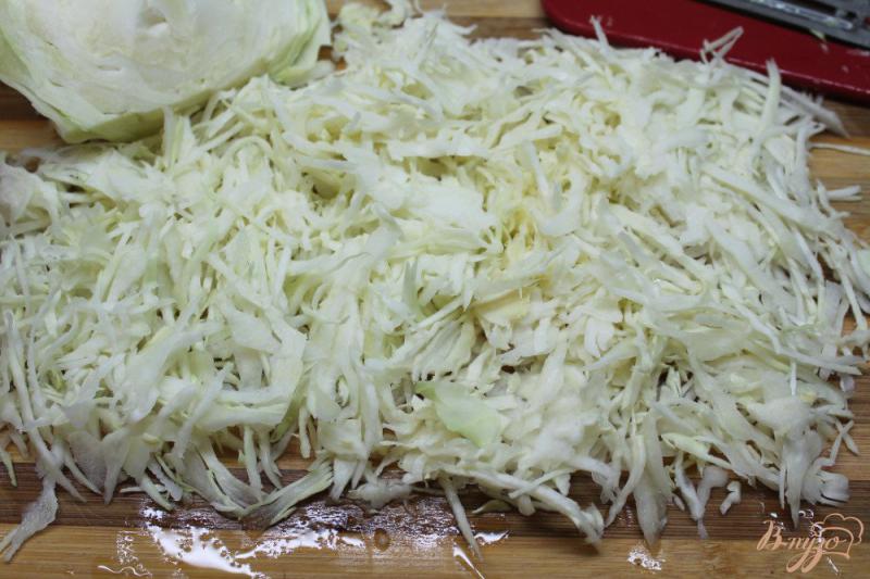 Фото приготовление рецепта: Салат из капусты с яблоком и грецкими орехами шаг №1