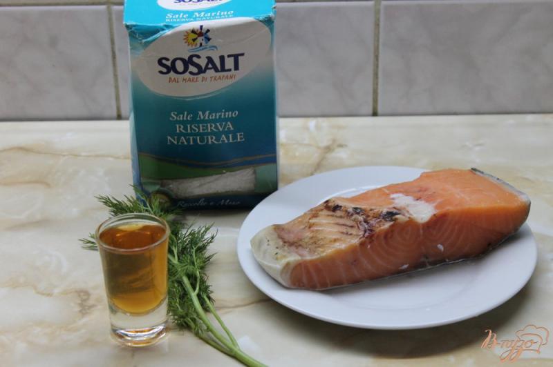 Фото приготовление рецепта: Приготовления слабо соленного лосося шаг №1
