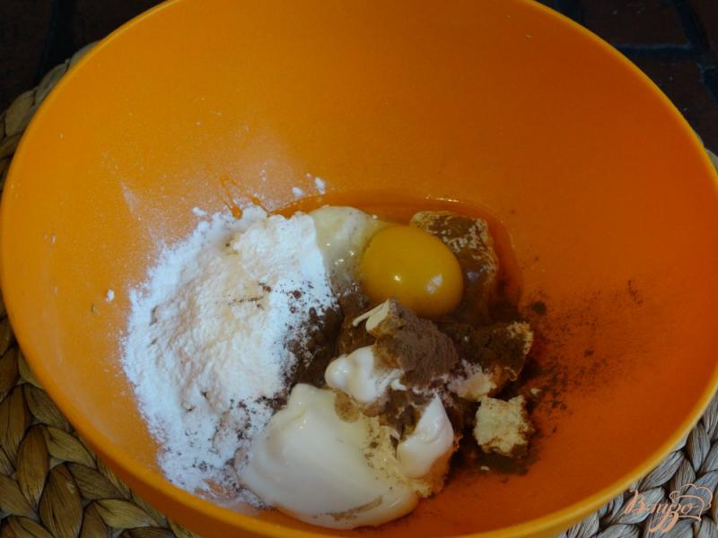 Фото приготовление рецепта: Шоколадные сырники в духовке шаг №3