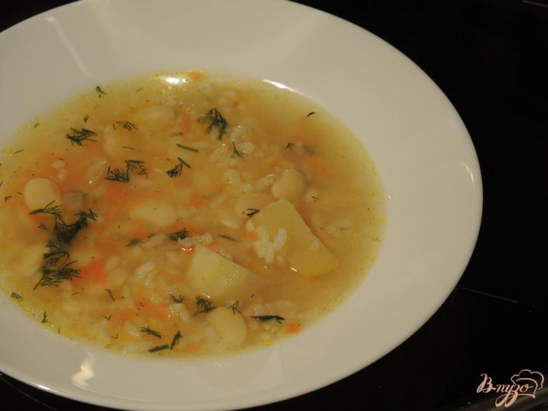 Фото приготовление рецепта: Фасолевый суп в мультиварке шаг №9
