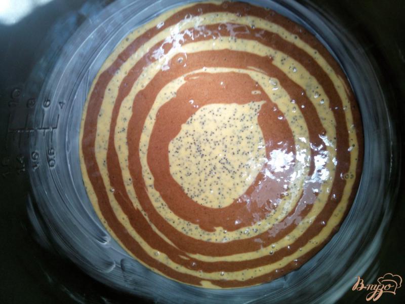 Фото приготовление рецепта: Торт «Зебра» шаг №4