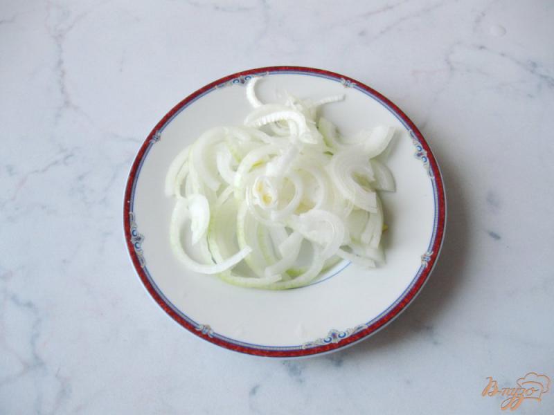 Фото приготовление рецепта: Салат с черемшой, тыквой и шампиньонами шаг №5