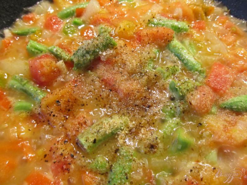 Фото приготовление рецепта: Паста с овощами и сыром шаг №6