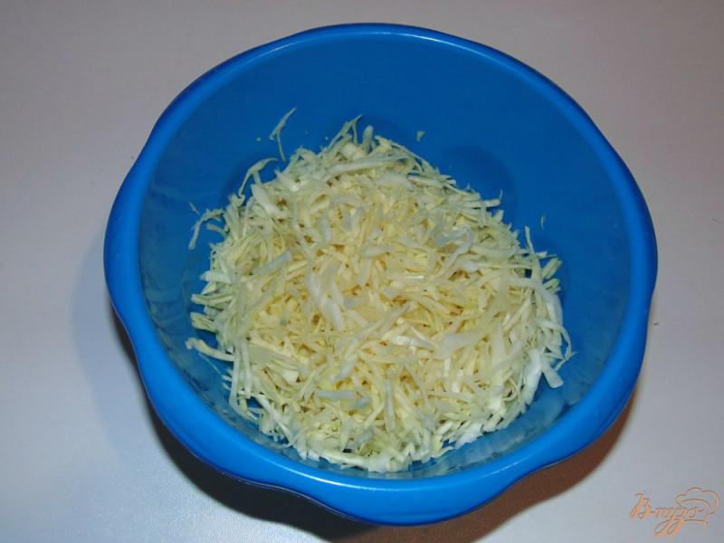 Фото приготовление рецепта: Капустный салат с плавленым сыром и яйцом шаг №1