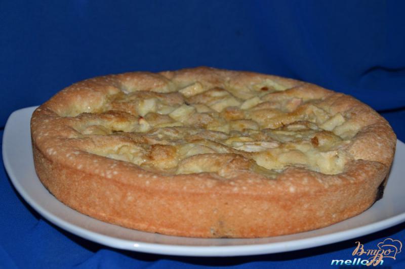 Фото приготовление рецепта: Пирог с яблоками и виноградом шаг №5