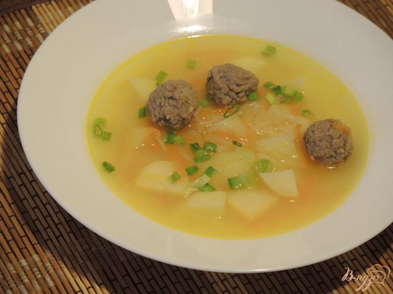 Фото приготовление рецепта: Картофельный суп с фрикадельками шаг №11