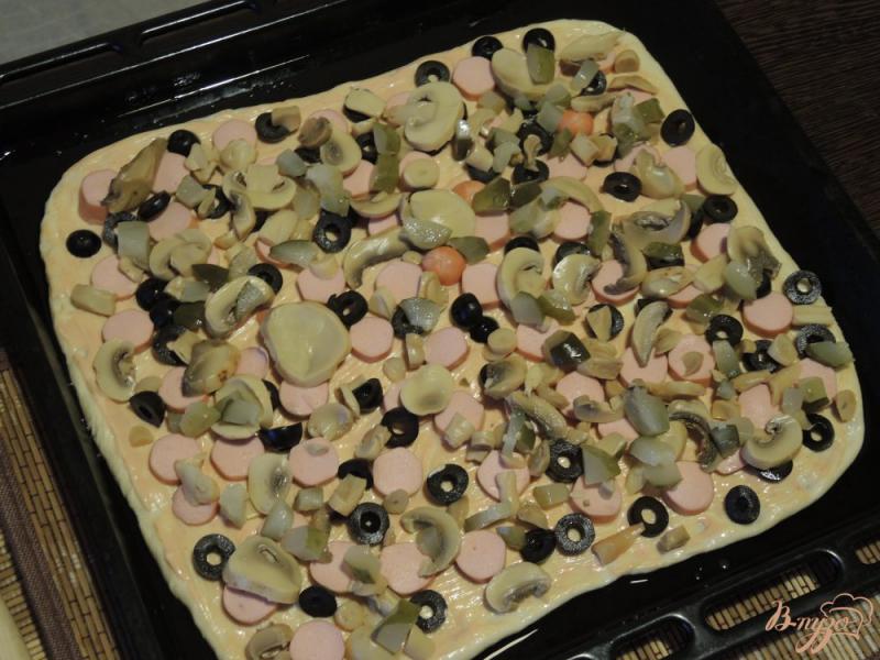 Фото приготовление рецепта: Пицца-солянка шаг №9