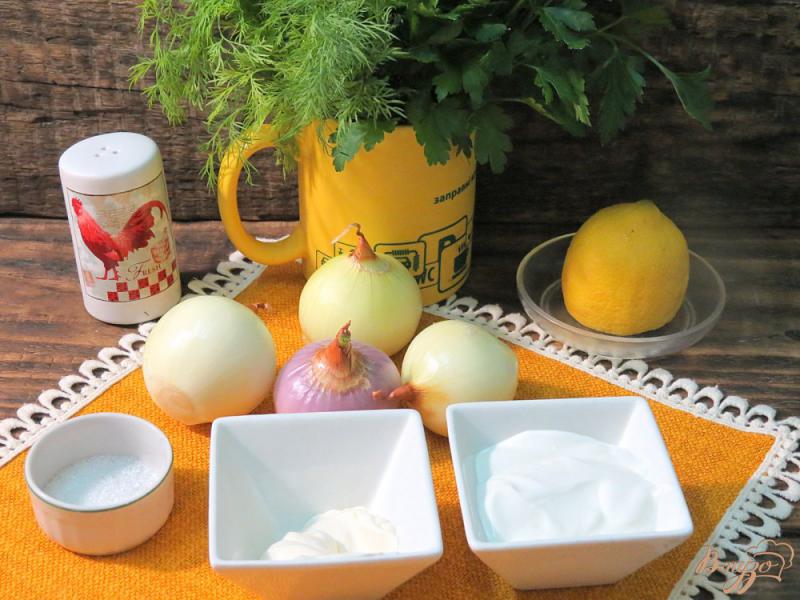 Фото приготовление рецепта: Салат из репчатого лука с лимоном шаг №1