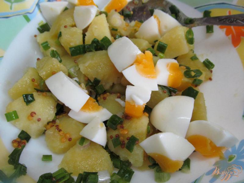 Фото приготовление рецепта: Картофельный салат с яйцом и каперсами шаг №2