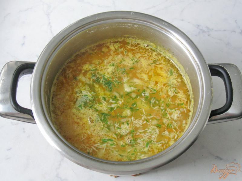 Фото приготовление рецепта: Гороховый суп с крутонами шаг №5