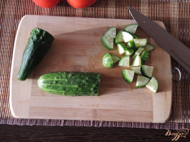 Фото приготовление рецепта: Салат из индейки и овощей шаг №4
