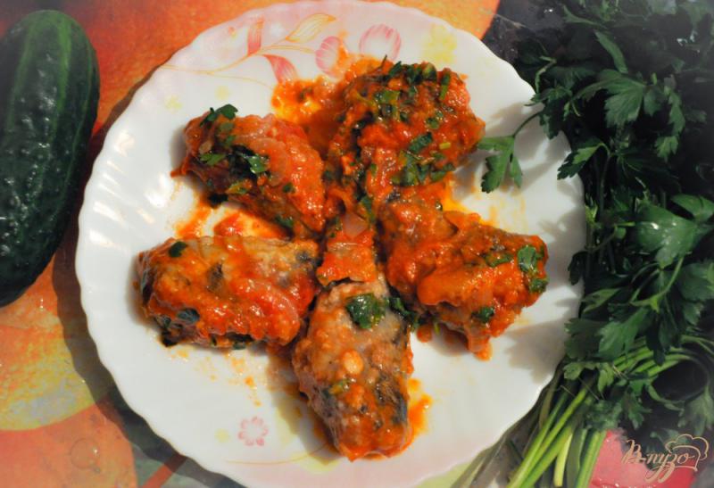 Фото приготовление рецепта: Скорпена черноморская в томатном соусе шаг №6