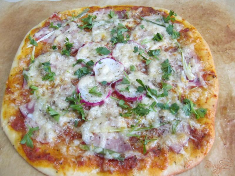Фото приготовление рецепта: Пицца с домашней ветчиной шаг №5