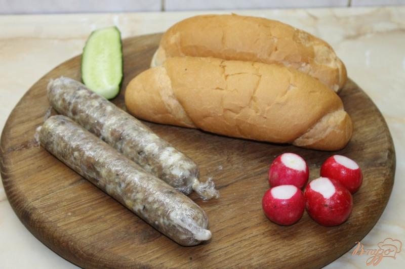 Фото приготовление рецепта: Домашние хот - доги с мясными колбасками шаг №1