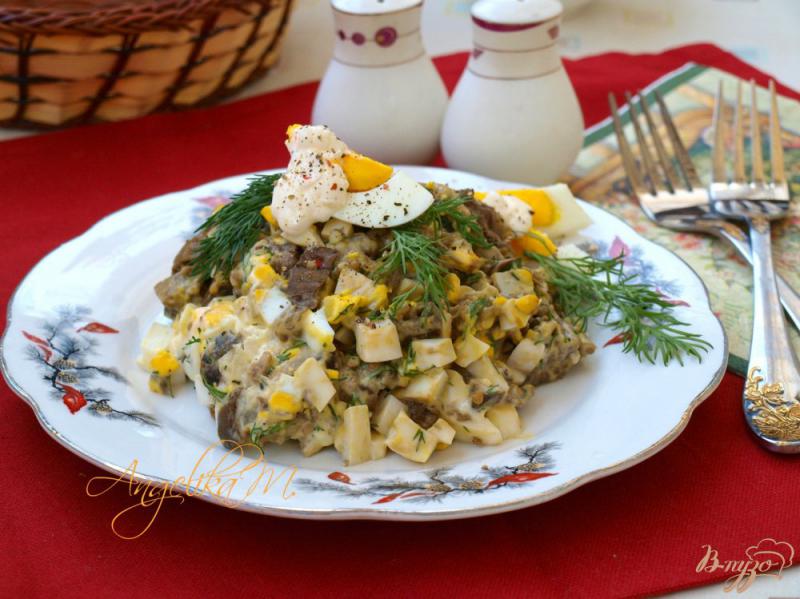 Фото приготовление рецепта: Салат с яйцом и баклажанами шаг №4