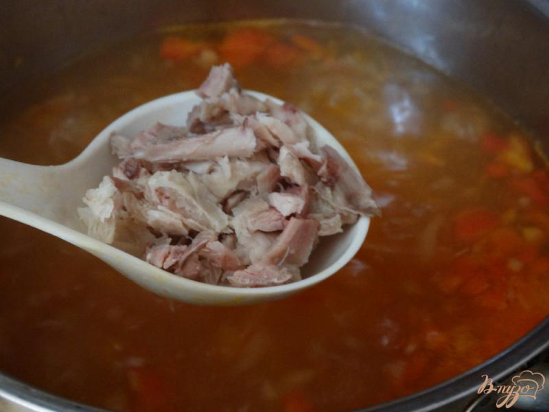 Фото приготовление рецепта: Суп с томатной заправкой шаг №6