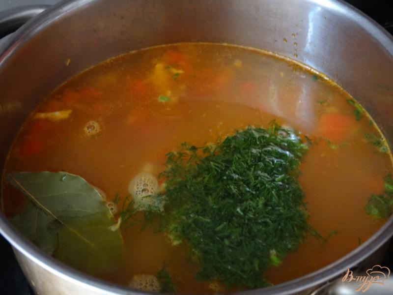Фото приготовление рецепта: Суп с томатной заправкой шаг №7
