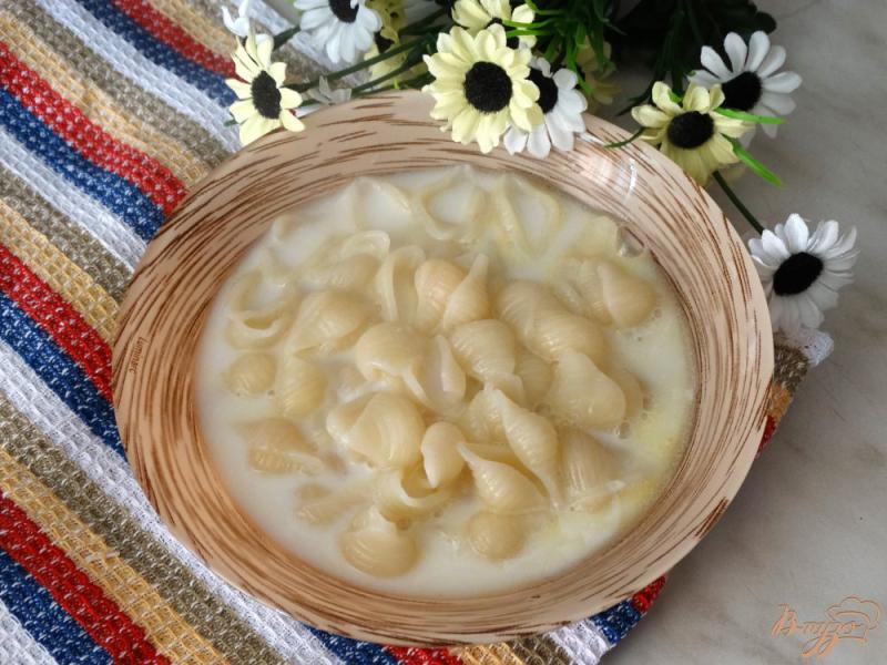Фото приготовление рецепта: Ванильные молочные макароны шаг №6