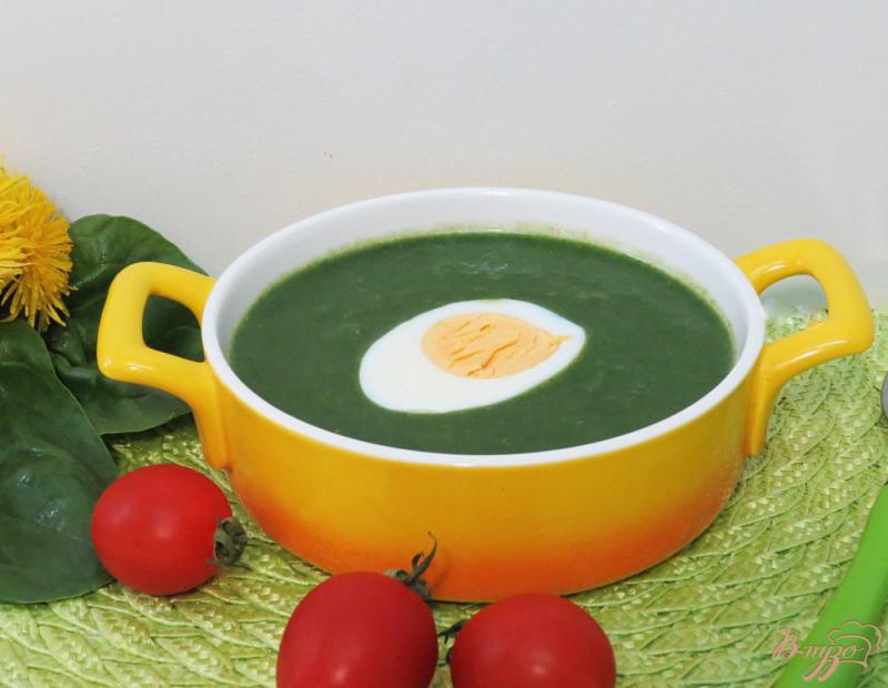 Фото приготовление рецепта: Суп пюре со шпинатом шаг №10