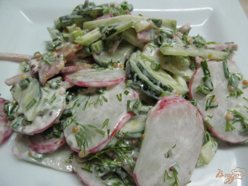 Фото приготовление рецепта: Овощной салат с беконом шаг №5