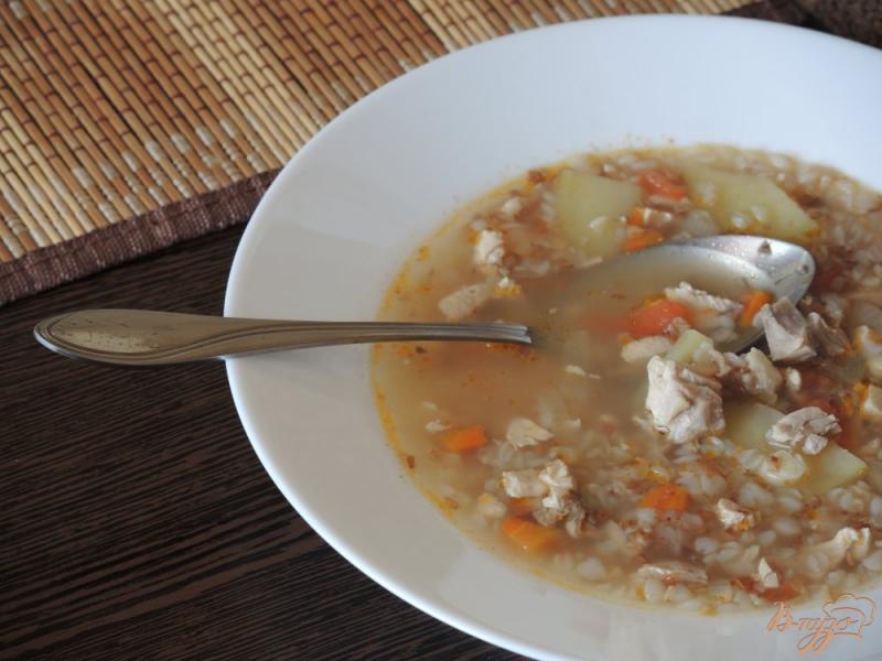 Фото приготовление рецепта: Диетический гречневый суп шаг №9