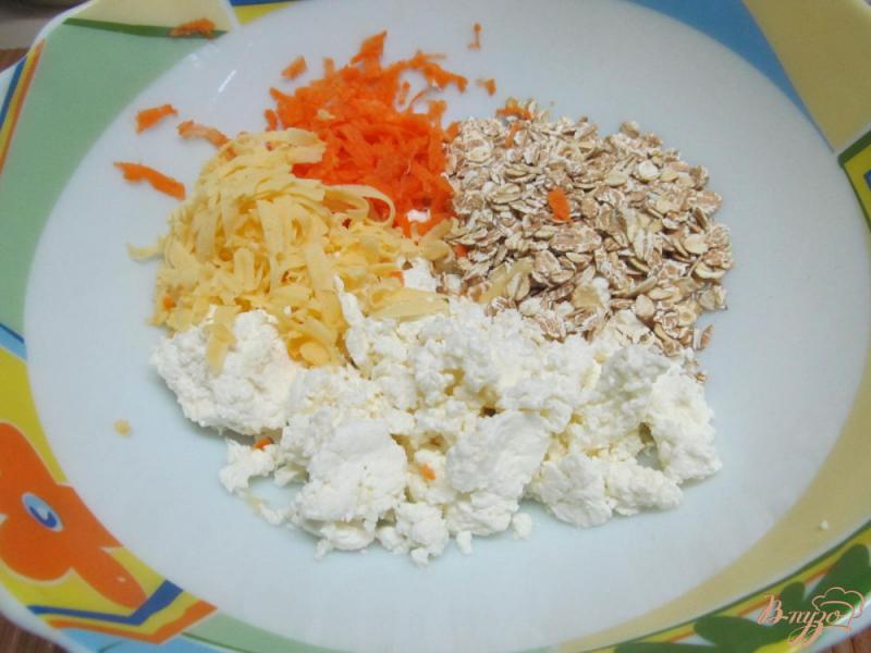 Фото приготовление рецепта: Сырники с морковью овсянкой в семенах льна шаг №2