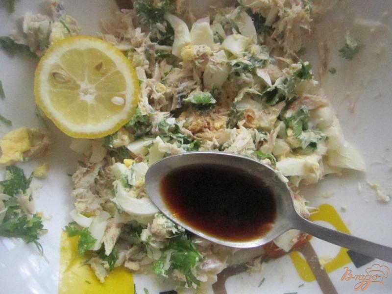 Фото приготовление рецепта: Рыбный паштет с яйцом шаг №4