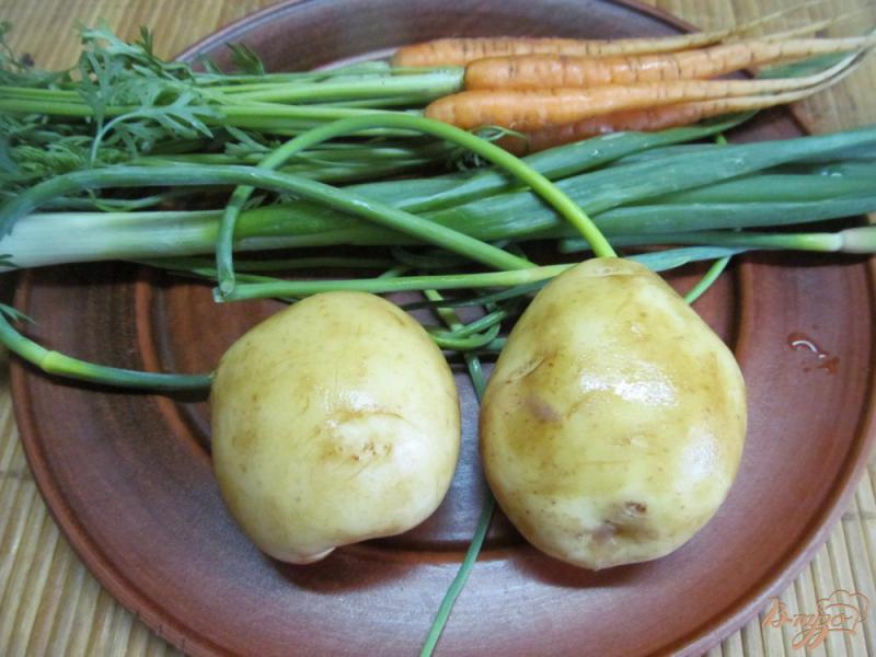 Фото приготовление рецепта: Картофель с фрикадельками на чесночной подушке шаг №1