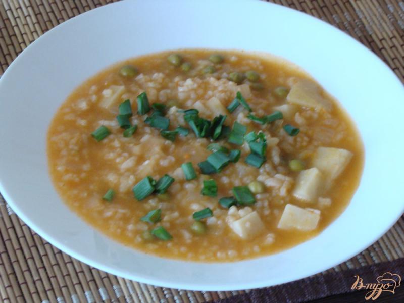 Фото приготовление рецепта: Рисовый суп с овощами шаг №6
