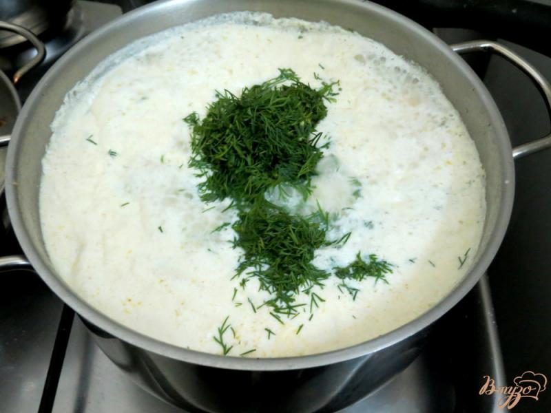 Фото приготовление рецепта: Суп с кабачками с молоком шаг №10