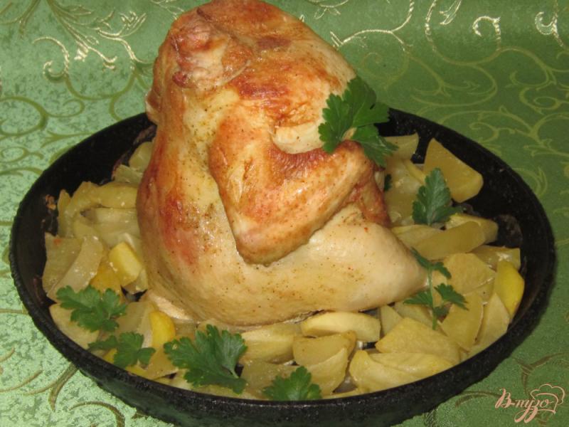 Фото приготовление рецепта: «Курица в гнезде» на ужин шаг №5