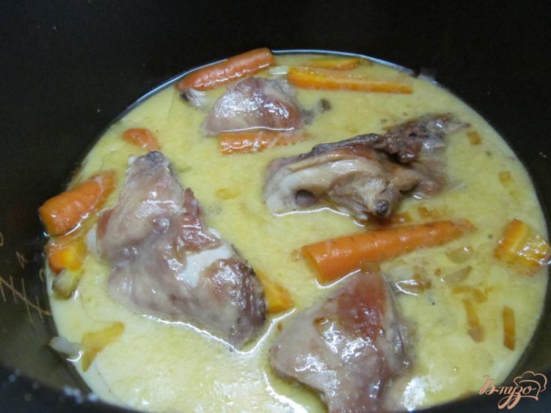 Фото приготовление рецепта: Кролик с морковью в мультиварке шаг №4