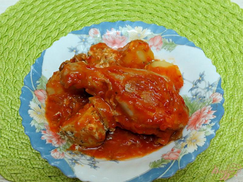 Фото приготовление рецепта: Куриные голени в остром соусе шаг №10