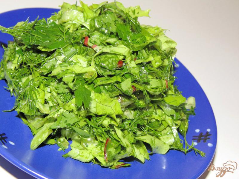 Фото приготовление рецепта: Зеленый салат шаг №5