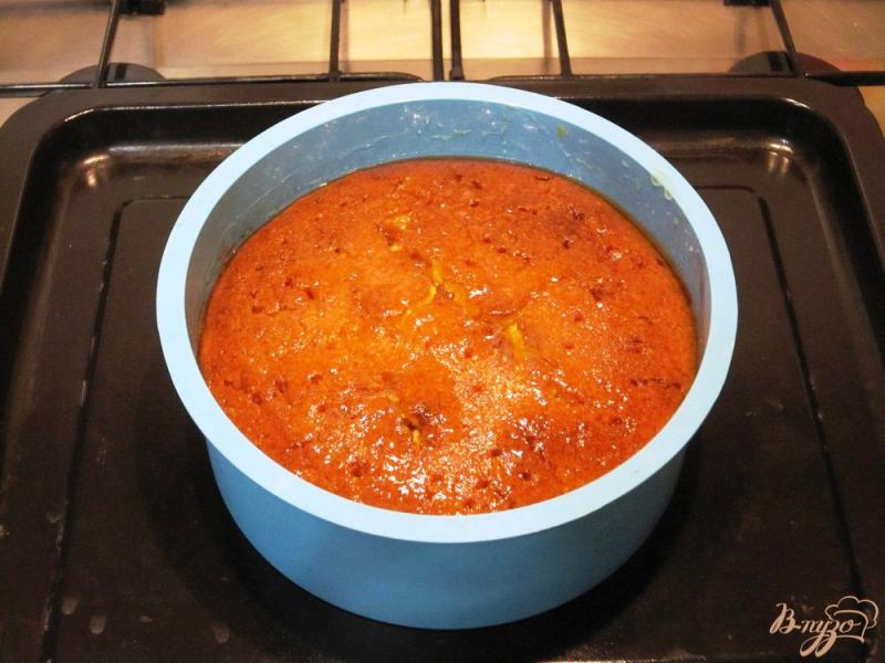 Фото приготовление рецепта: Цитрусовый пирог с кукурузной мукой шаг №11