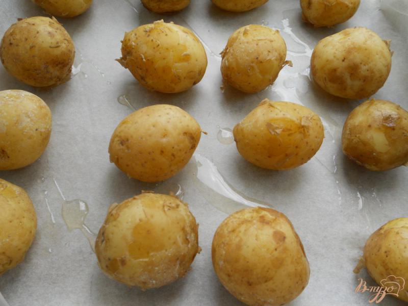 Фото приготовление рецепта: Давленый молодой картофель запеченный в духовке шаг №2