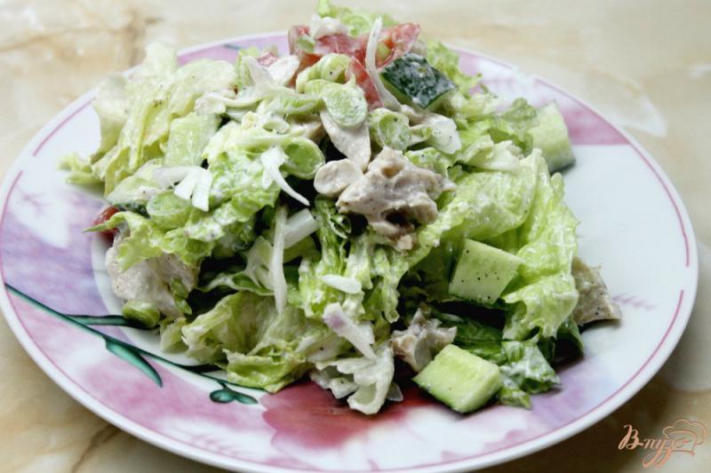 Фото приготовление рецепта: Салат с кроликом и овощами шаг №8