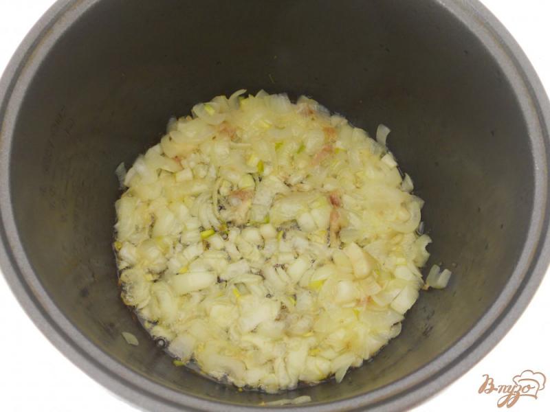 Фото приготовление рецепта: Курица с грибами в сметанно-луковом соусе в мультиварке шаг №4